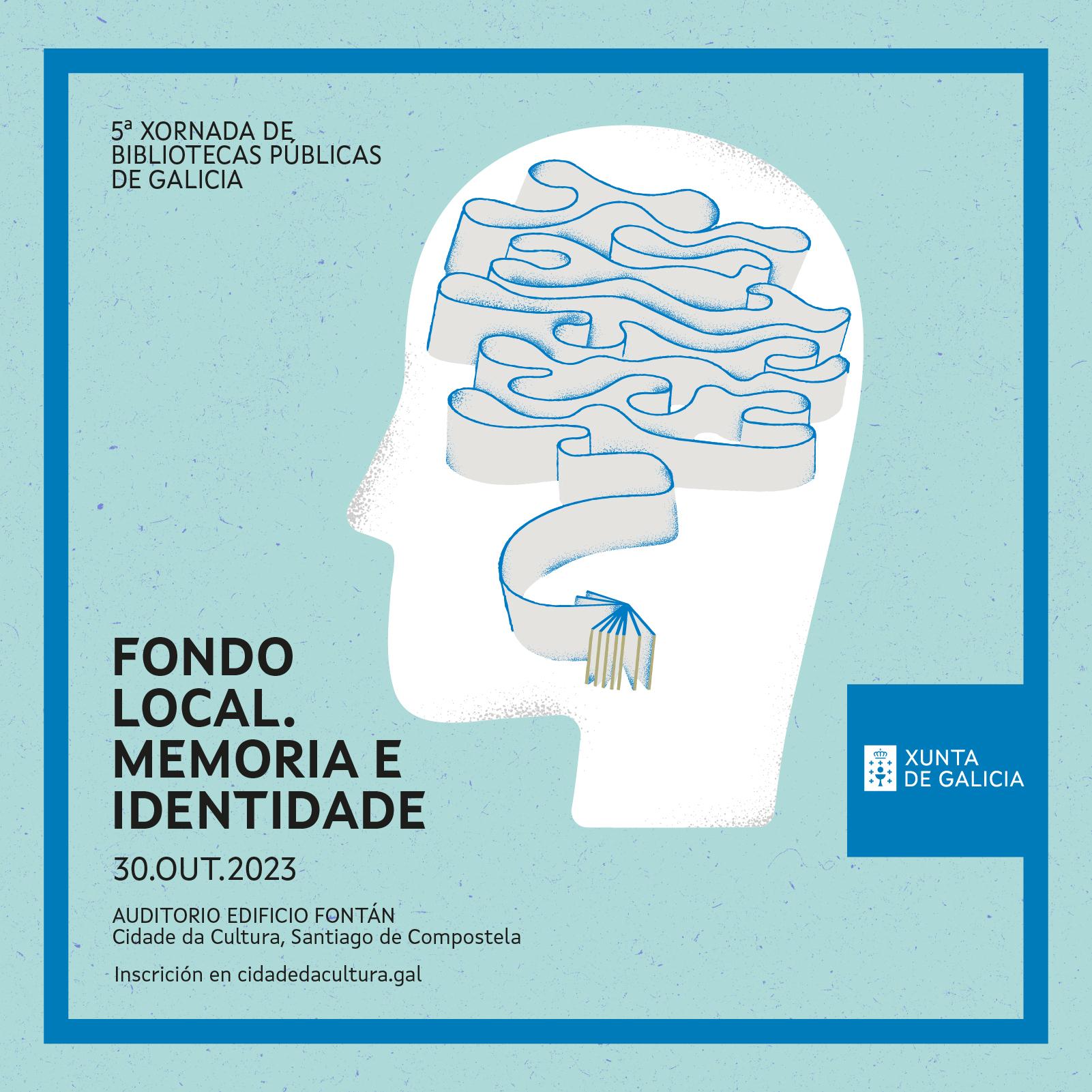 Ilustración abstracta de una cabeza y un libro